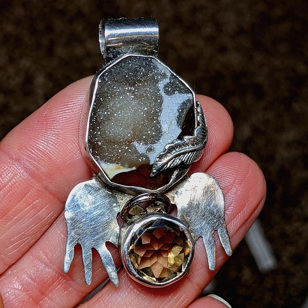 Sterling Jewelry ' Gypsy ' Handmade Pendant